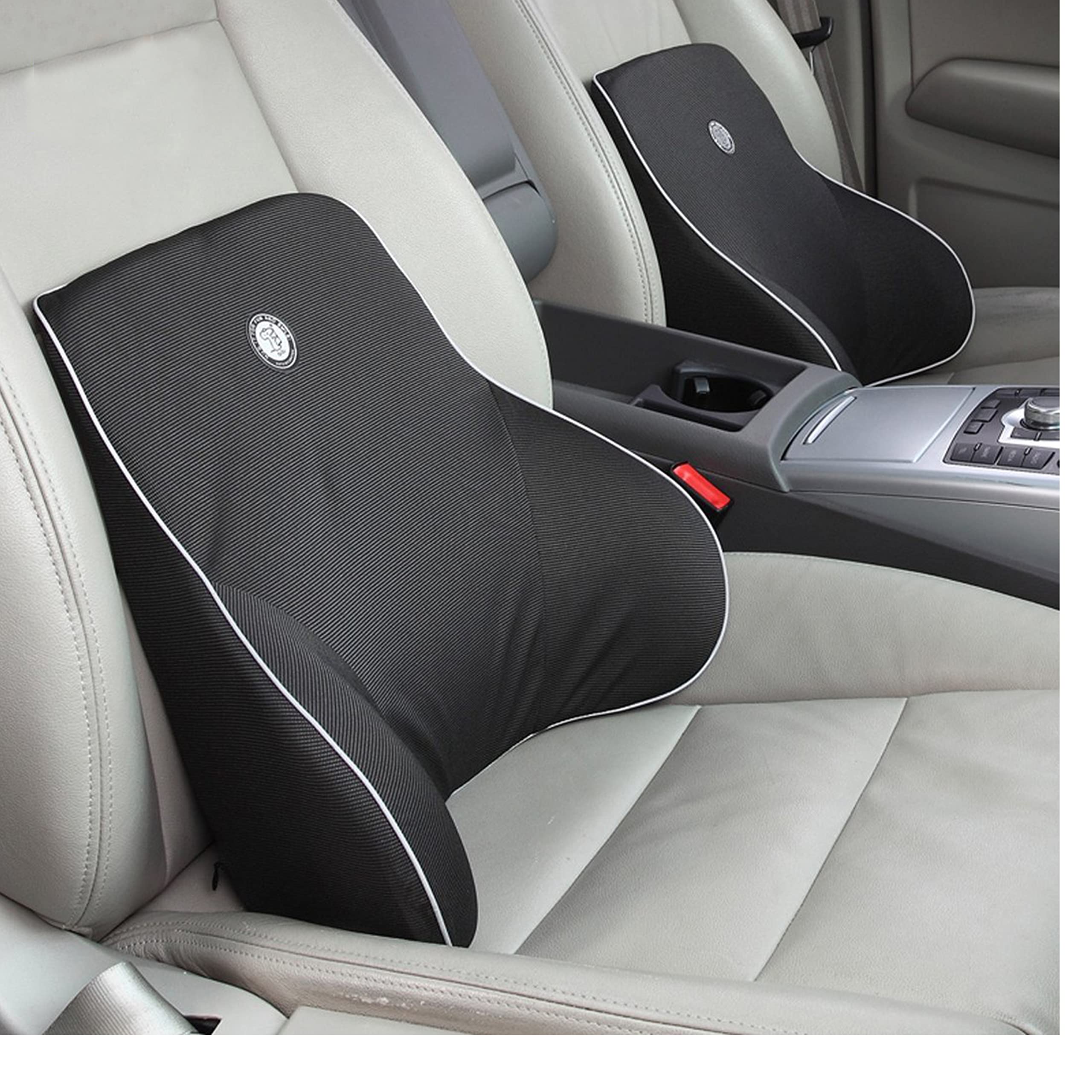 Gigi (G-1336) Lumbar Support for Office Chair | Back Pillow for Car | Memory Foam Orthopedic Cushion - Provides Low Back Support | Improves Posture | Washable Cover