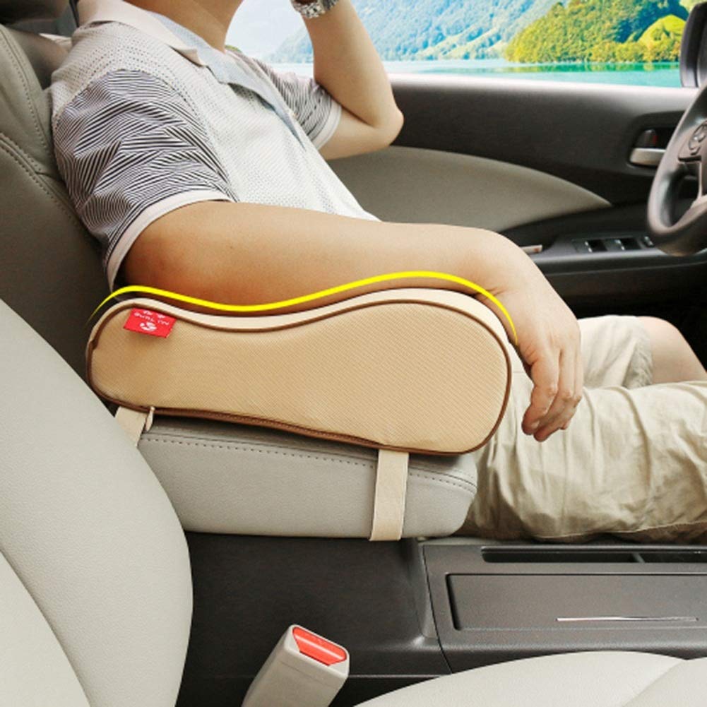 GiGi G-941 Car Armrest Cushion, 100% Pure Breathable Memory Foam Car Center Console Armrest Pillow