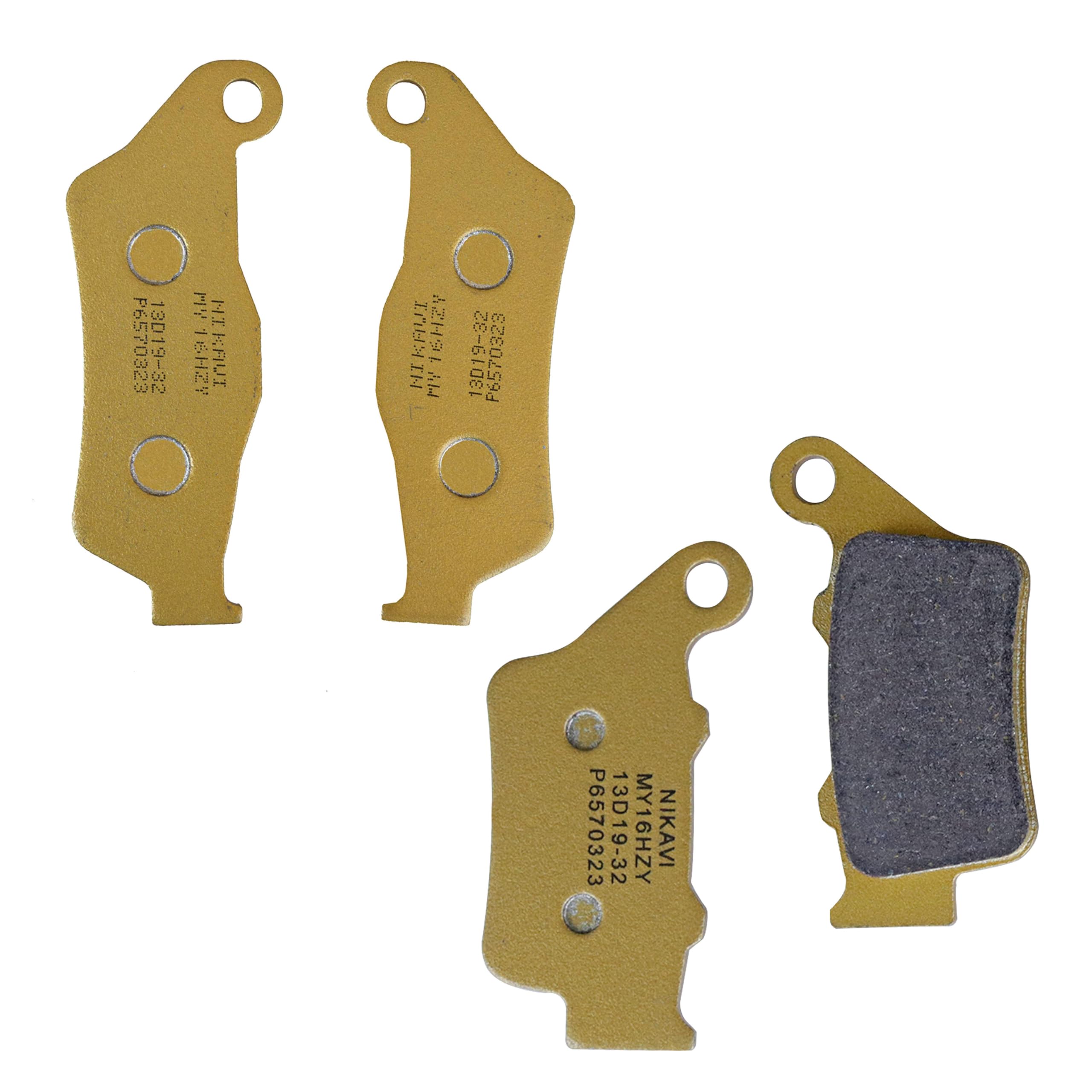 NIKAVI GDP24+GDP27 Front & Rear Sintered Brake Pads | Heavy-Duty Disc Pads Compatible for Bajajj Pulsar 220 (New Model) | High Performance, Low Noise, Long Life Motorcycle Brake Pad Set