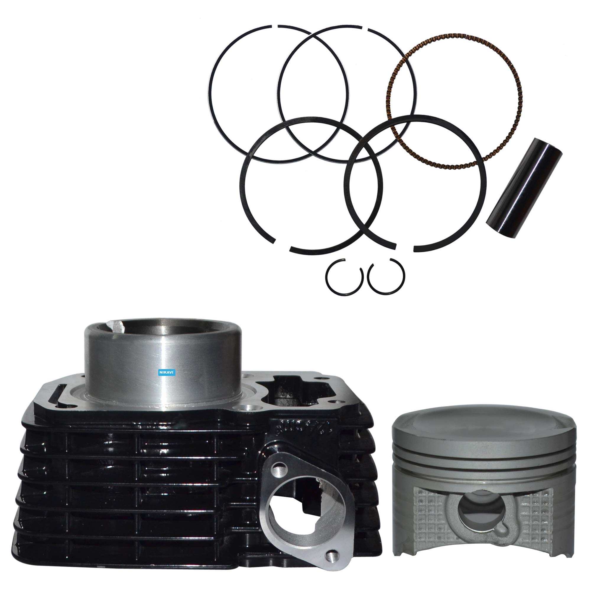 NIKAVI CBKP20 Cylinder Block Piston Kit Compatible for Honda Shine Black