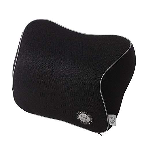 GiGi G-1107 Driving Comfortable and Soft NASA Memory Foam Car Neck Pillow|Full Surround car headrest of seat|Head Pillow|Rest Pillow|Protect Neck&Vertebra in Travel/Office/Home/car  - black