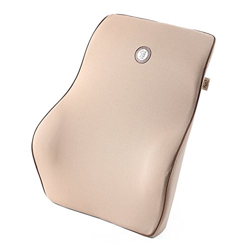Gigi (G-1110) Lumbar Support for Office Chair | Back Pillow for Car | Memory Foam Orthopedic Cushion - Provides Low Back Support | Improves Posture | Washable Cover - apricot