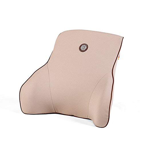 Gigi (G-1426) Lumbar Support for Office Chair | Back Pillow for Car | Memory Foam Orthopedic Cushion - Provides Low Back Support | Improves Posture | Washable Cover - apricot