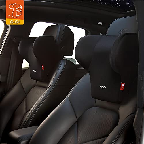 GiGi Memory Foam Back Lumbar Support and Headrest Pillow for Car - G-1668/1669 - brown