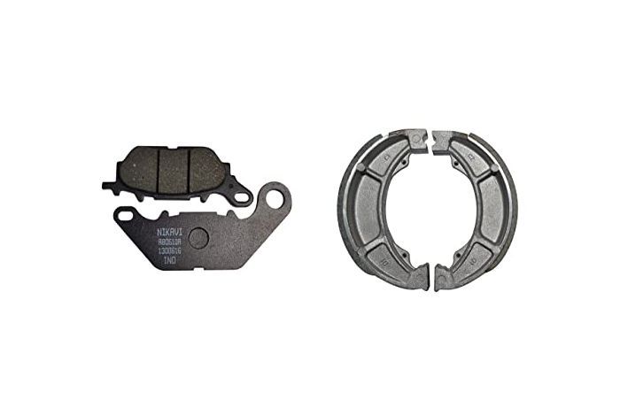 NIKAVI Motorcycle Front Rear Combo Brake Pad Brake Shoe Set