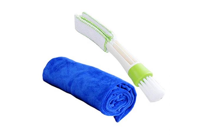 Car Air Vent Cleaning Brush Instrument Panel Dust Removal Brush Double Head  Interior Cleaning Brush Keyboard Brush