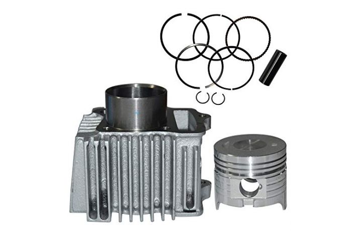 NIKAVI CBKP10 Cylinder Block Piston Kit Compatible for Hero Passion pro Splendor pro Silver