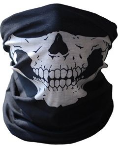 NIKAVI Black Seamless Skull Face Tube Mask - Pack (2)