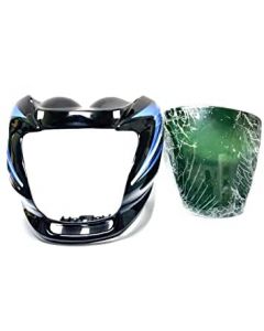 NIKAVI N537 Head Light Mask Compatible Compatible for Hero Splendor ISMRT New Model 110CC Grey-Silver