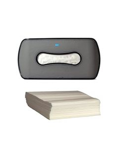 NIKAVI Leather Card Clip Car Visor Tissue Holder Mount, Hanging Tissue Holder Case for Car Seat Back, Multi-use Paper Towel Cover Case with One Tissue Refill for Car & Truck Decoration (Grey)