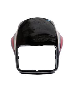 NIKAVI N505 Head Light Mask Compatible Compatible for Hero Splendor 2010 Bk-Red