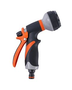 NIKAVI Garden Hose Nozzle, Water Hose Nozzle Spray, Heavy Duty Water Spray Gun High Pressure Washer Sprayer with 8 Patterns, Suitable for Watering Garden, Cleaning, Showering Pet and Washing Cars