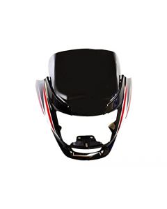 NIKAVI N525A Head Light Mask Compatible Compatible for Hero Super Splendor Latest Bk.Red