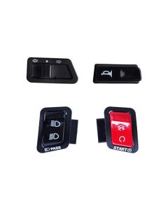NIKAVI Modular Switches (Pack of 4) 1- Horn Switches 2-Self Start Switch 3-Indicator Switch 4-Dim/Dip Switches for Honda Activa BS6(MS4 + MS6 + MS26 + MS27)