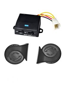 NIKAVI Universal Fit Auto Car Vehicle Horn, 12V Loud Dual-Tone Electric Snail Air Horn For Car, Melody Maker + Wiring Kit