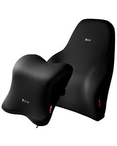 GiGi Memory Foam Back Lumbar Support and Headrest Pillow for Cars Get a relaxation - G-1670/1673 (BLACK)