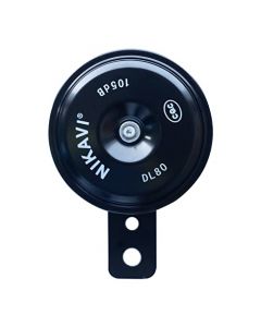 NIKAVI SMTH Universal Fit Auto Car Vehicle Horn, 12V Single Blister Round Disc Horn (Black) (SMTH)