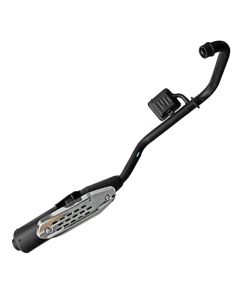 NIKAVI SLCP03 Silencer Compatible for Bajaj Discover 125 DTSI (with Plate) (Powder Coated)
