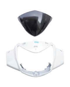 NIKAVI N1004B Head Light Visor Mask Compatible for Hero Maestro Edge White