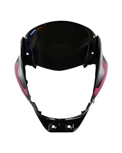 NIKAVI N611B Head Light Visor Mask Compatible for Bajaj Platina Bs-6 Bk-Red