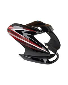 NIKAVI N515A Head Light Mask Compatible Compatible for Hero Passion Pro New Model(Digi) Bk-Red