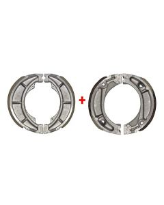 NIKAVI Motorcycle Front & Rear (Combo) Brake Shoe Set Compatible for Splendor (BSS03 + BSS07)
