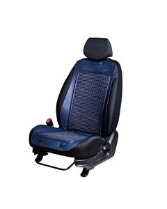 NIKAVI PU Leather Car Seat Cover - Universal Fit Anti-Slip Car Seat Protector, Waterproof Car Seat Cushion - Blue (Pack of 1)