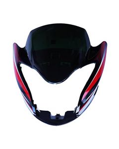 NIKAVI N543 Head Light Mask Compatible Compatible for Hero Passion X-PRO 2018 (T-2) Bk-Red