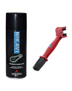 NIKAVI FCL200 +BCA13 Foaming Chain Lube - 200ml + Chain Cleaning Brush (1)