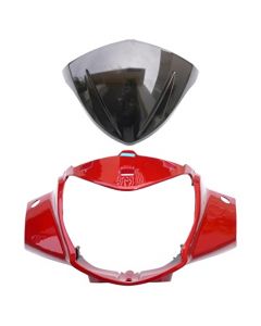 NIKAVI N1004A Head Light Visor Mask Compatible for Hero Maestro Edge Red