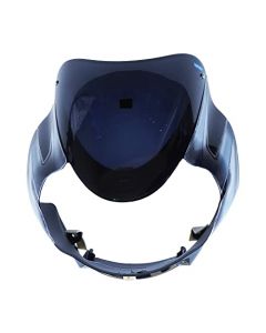 NIKAVI N591C Head Light Visor Mask Compatible for Bajaj Discover DTS-i 125Cc Bk-Grey