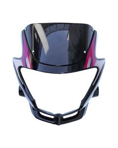 NIKAVI N521A Head Light Mask Compatible Compatible for Hero Glamour O/M Bk-Red