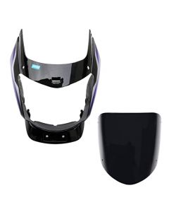 NIKAVI N597 Head Light Visor Mask Compatible for Bajaj Platina 125Cc Bk-Blue