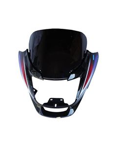 NIKAVI N550A Head Light Mask Compatible Compatible for Hero Super Splendor 2017 Bk-Red