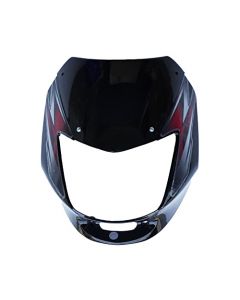 NIKAVI N608A Head Light Visor Mask Compatible for Bajaj CP-100 N/S 2015 Black - RED Sticker