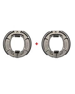 NIKAVI Motorcycle Front & Rear (Combo) Brake Shoe Set Compatible for Honda Dio All Models, Hero Pleasure, Honda Shine Old, Honda Activa All model(BSS01+BSS01)