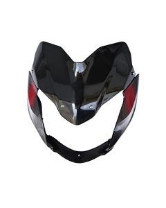 NIKAVI N607A Head Light Visor Mask Compatible for Bajaj Discover 100M Bk-Red