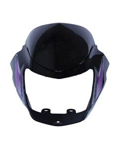 NIKAVI N563 Head Light Mask Compatible Compatible for TVS Star City New Model Black