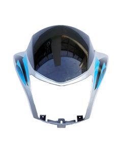 NIKAVI N531D Head Light Mask Compatible Compatible for Hero Splendor Pro 2016 Silver