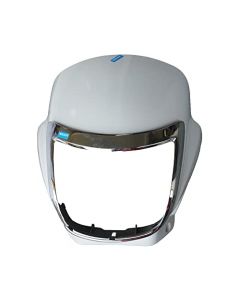 NIKAVI N576B Head Light Mask Compatible Compatible for TVS Radeon BS-6 White