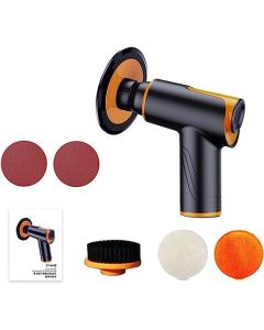 NIKAVI Car Polish Machine Portable Car Multi-Function Polishing & Waxing Machine Rechargeable Cordless Polisher Scratch Repairing Waxer with Polishing/Waxing/Brushing Discs 80/32