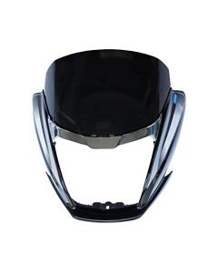 NIKAVI N549A Head Light Mask Compatible Compatible for Hero Super Splendor BS-6 Bk-Silver