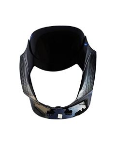 NIKAVI N573 Head Light Mask Compatible Compatible for TVS Victor GLX New Model Black