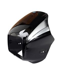 NIKAVI N546A Head Light Mask Compatible Compatible for Hero Splendor Plus 2019 Bk-Silver