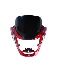 NIKAVI N525C Head Light Mask Compatible Compatible for Hero Super Splendor Latest Red