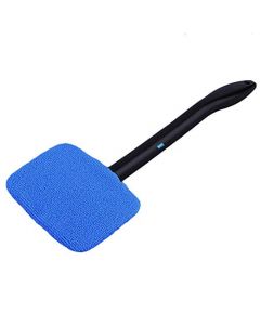 NIKAVI Window Windshield Cleaning Tool Microfiber Cloth Car Cleanser Brush with Detachable Handle Auto Inside Glass Wiper Interior Accessories Car Cleaning Kit (BLUE)