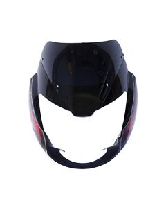 NIKAVI N609 Head Light Visor Mask Compatible for Bajaj Pulsar Ug7/8 Bk-Red
