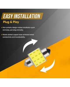 NIKAVI RCJCA015 12 LED Universal Car Interior Super Bright Roof Light Reading Dome Bulb Lamp with Festoon