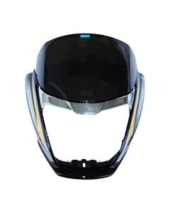 NIKAVI N549 Head Light Mask Compatible Compatible for Hero Super Splendor BS-6 Bk-Golden