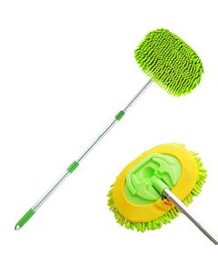 NIKAVI Microfiber Chenille Car Wash Brush Mop Kit Mitt with Long Handle Car Cleaning Supplies Kit Duster Powder Coating